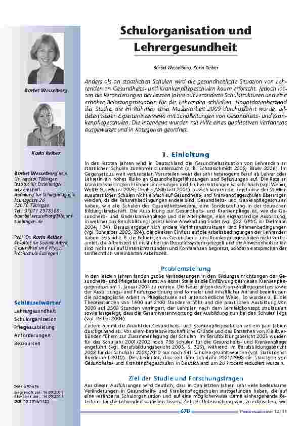 [doc_201190] Schulorganisation und Lehrergesundheit