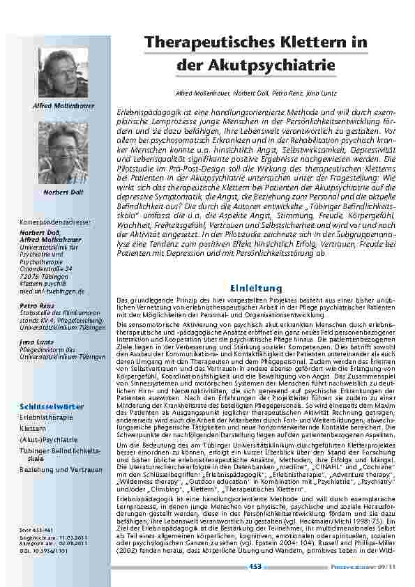 [doc_201164] Therapeutisches Klettern in der Akutpsychiatrie