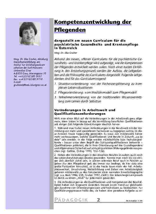 [doc_201109] Kompetenzentwicklung der Pflegenden