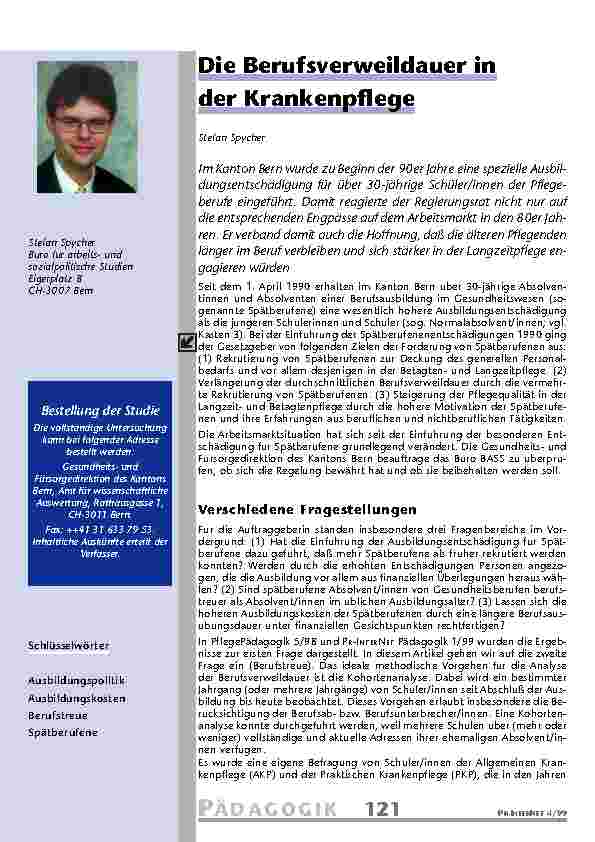 [doc_201081] Die Berufsverweildauer in der Krankenpflege