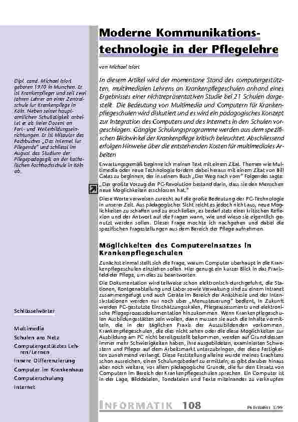[doc_201065] Moderne Kommunikations-technologie in der Pflegelehre