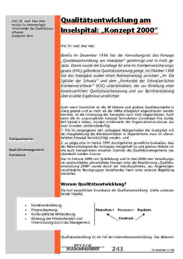 [doc_200952] Qualitätsentwicklung am Inselspital: „Konzept 2000“