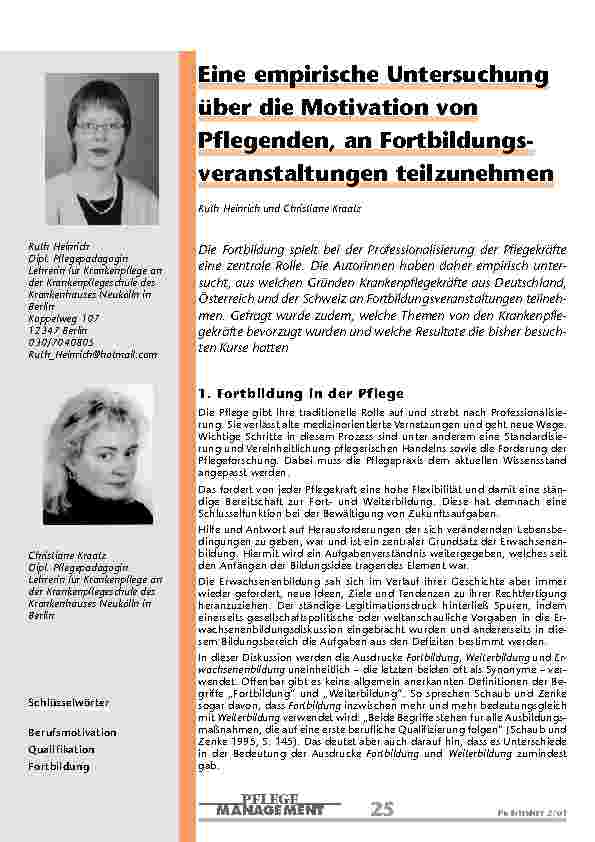 [doc_200936] Eine empirische Untersuchung über die Motivation von Pflegenden, an Fortbildungs-veranstaltungen teilzunehmen