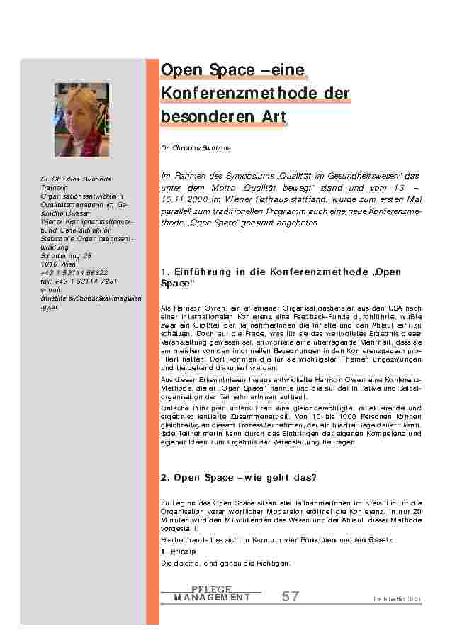 [doc_200929] Open Space – eine Konferenzmethode der besonderen Art