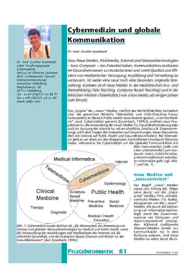 [doc_200914] Cybermedizin und globale Kommunikation