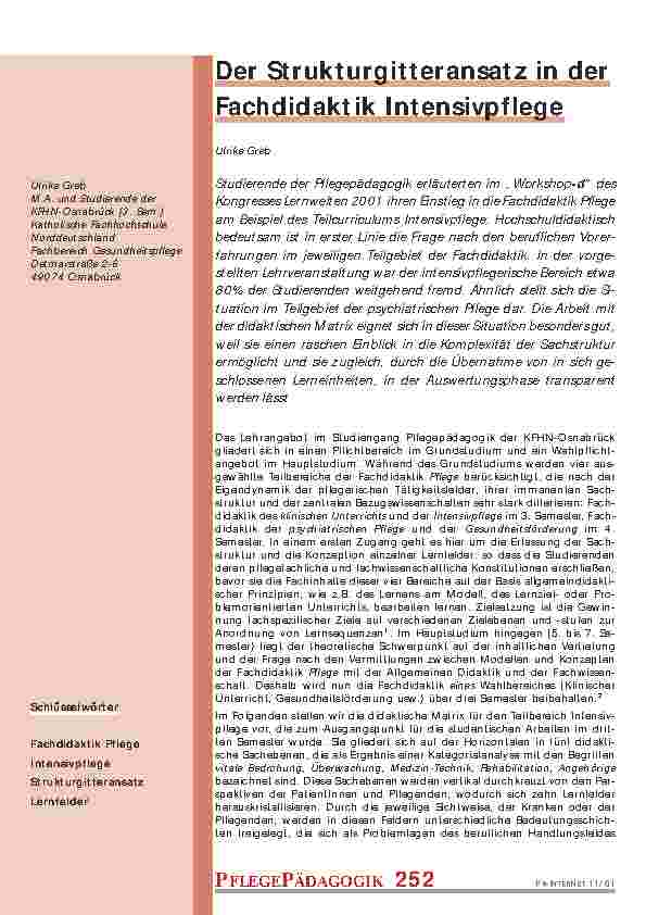 [doc_200875] Der Strukturgitteransatz in der Fachdidaktik Intensivpflege
