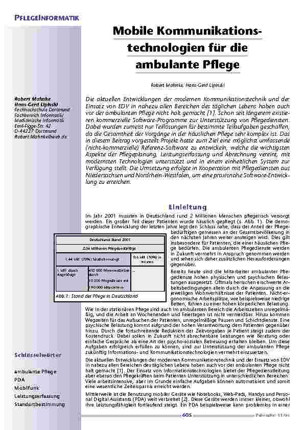 [doc_200615] Mobile Kommunikationstechnologien für dieambulante Pflege