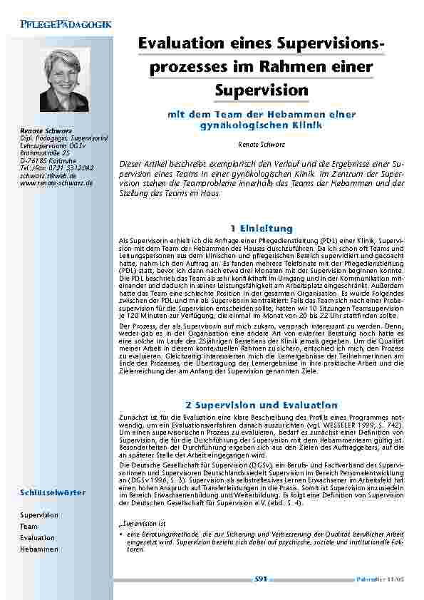 [doc_200523] Evaluation eines Supervisionsprozesses im Rahmen einer Supervision