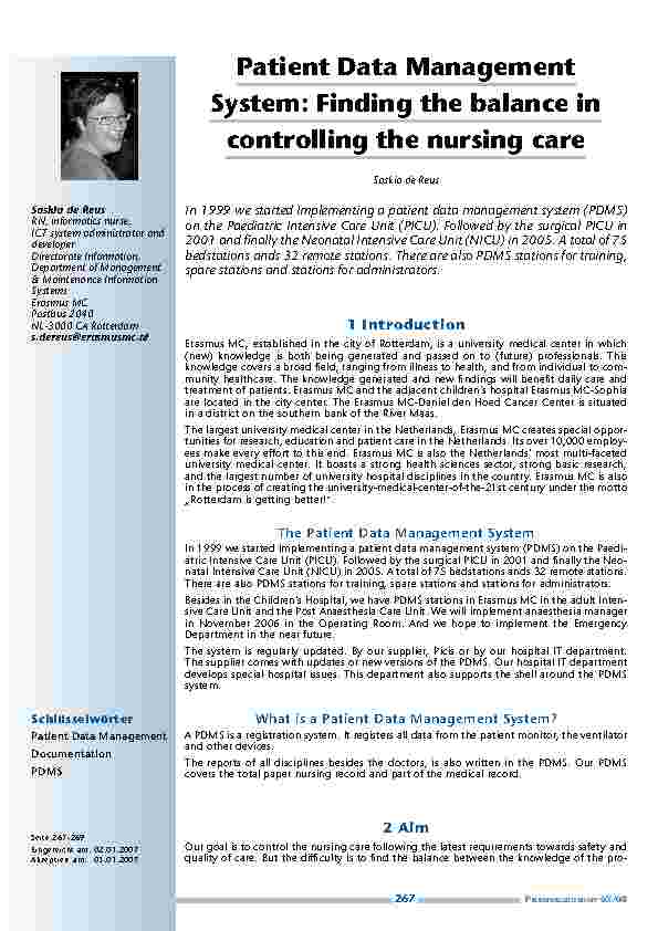 [doc_200284] Patientendatenmanagementsystem: Die Balance in der Kontrolle von Krankenpflege finden