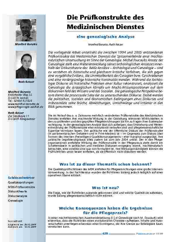 [doc_200114] Die Prüfkonstrukte des Medizinischen Dienstes – eine genealogische Analyse