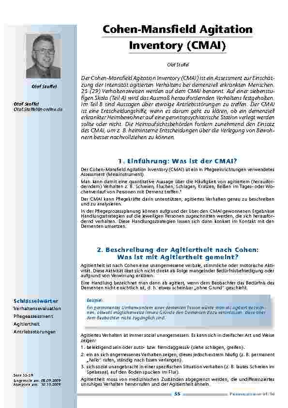 [doc_200099] Cohen-Mansfield Agitation Inventory (CMAI)