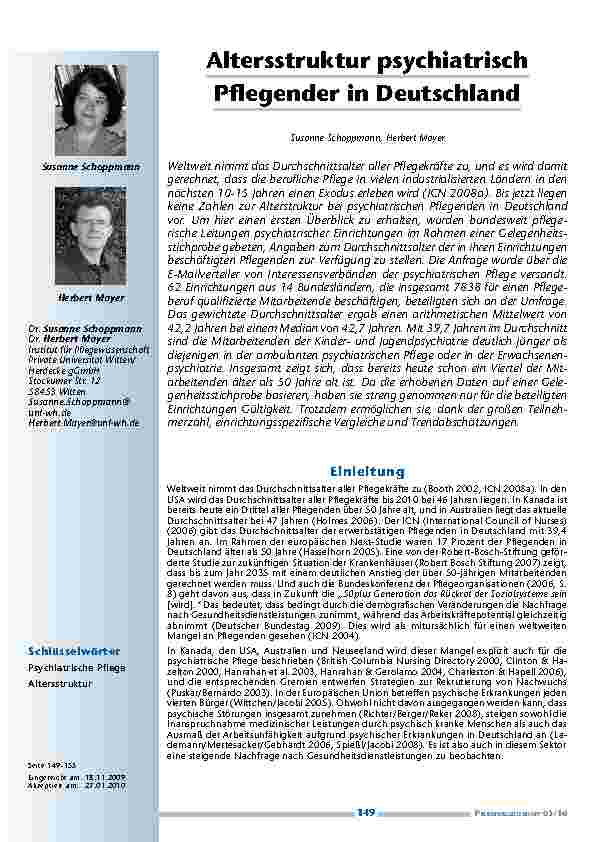 [doc_200081] Altersstruktur psychiatrisch Pflegender in Deutschland