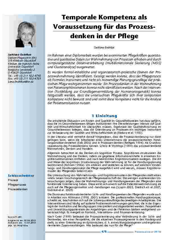 [doc_200040] Temporale Kompetenz als Voraussetzung für das Prozessdenken in der Pflege