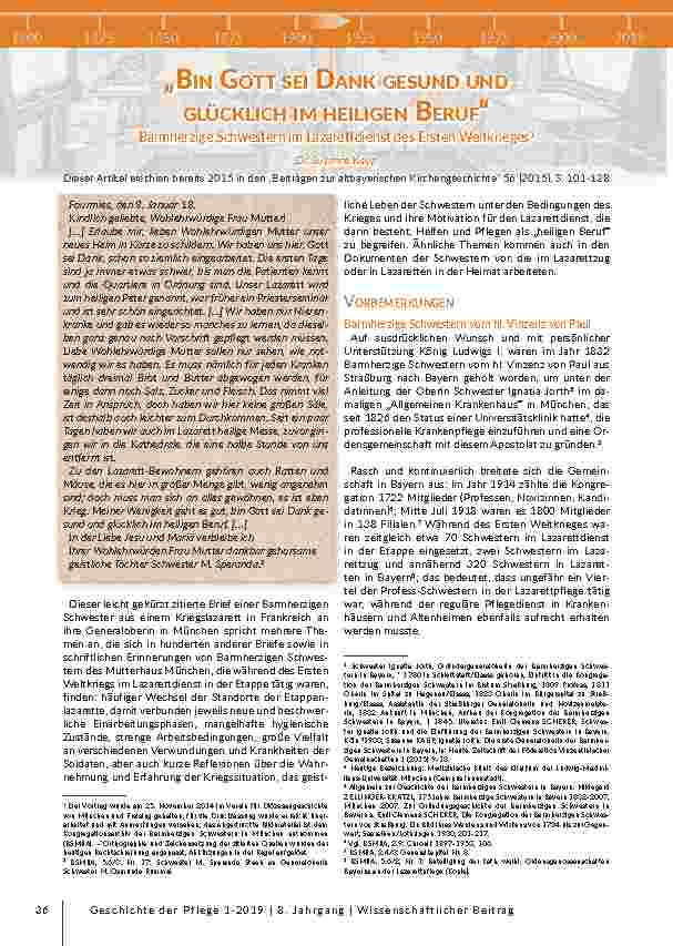 [doc_203141] „Bin Gott sei Dank gesund und glücklich im heiligen Beruf“ - Barmherzige Schwestern im Lazarettdienst des Ersten Weltkrieges