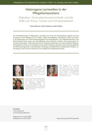 [doc_570979] Heterogene Lernwelten in der Pflegefachassistenz Migration, Generationenunterschiede und die Rolle von Praxis, Schule und Schulsozialarbeit