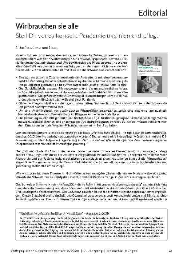 [doc_203781] Wir brauchen sie alle. Stell dir vor, es herrscht Pandemie und niemand pflegt.