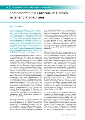 [doc_570040] Kompetenzen für Curricula im Bereich seltener Erkrankungen