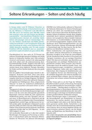[doc_570038] Seltene Erkrankungen – Selten und doch häufig