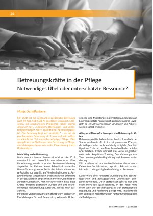 [doc_570036] Betreuungskräfte in der Pflege Notwendiges Übel oder unterschätzte Ressource?