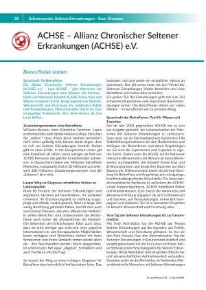 [doc_570032] ACHSE – Allianz Chronischer Seltener Erkrankungen (ACHSE) e. V.