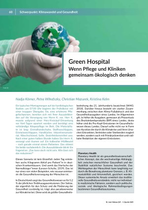 [doc_562737] Green Hospital Wenn Pflege und Kliniken gemeinsam ökologisch denken