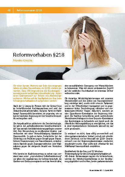 [doc_325171] Reformvorhaben §218