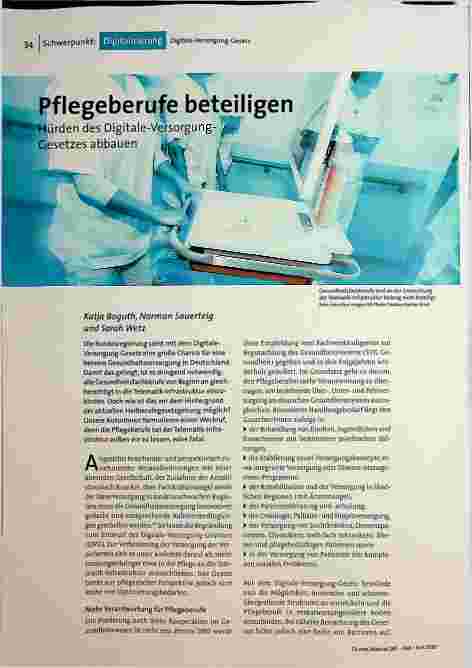 [doc_196400] Pflegeberufe beteiligen Hürden des Digitalen-Versorgungsgesetzes abbauen