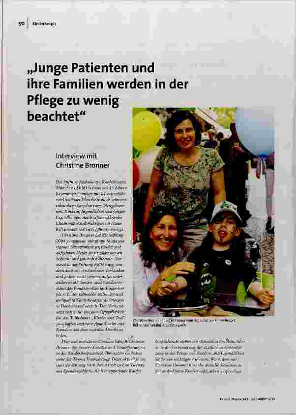 [doc_190681] Junge Patienten und ihre Famiiien werden in der Pflege zu wenig beachtet