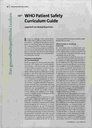 WHO Patient Safety Currículum Cuíde