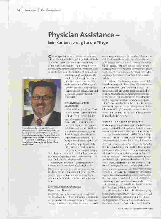 [doc_178373] Physician Assistance - kein Karrieresprung für die Pflege