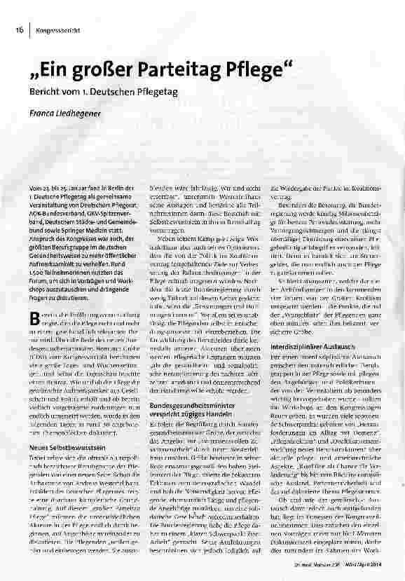 [doc_148549] Ein großer Parteitag Pflege