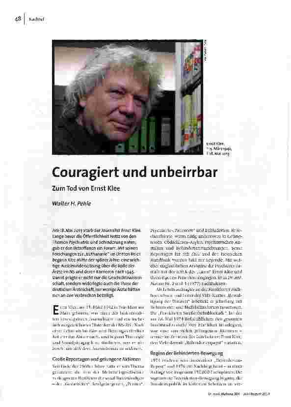 [doc_143825] Couragiert und unbeirrbar