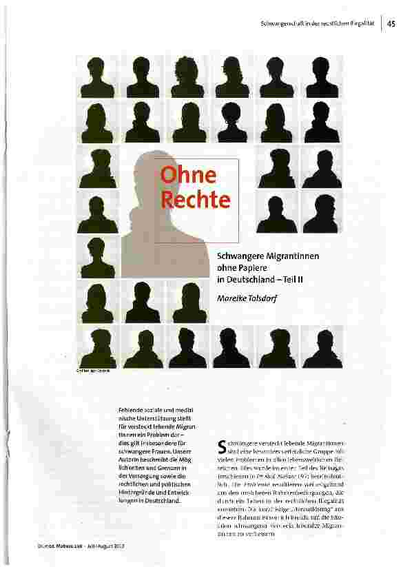 [doc_135449] Ohne Rechte Schwangere Migrantinnen ohne Papiere in Deutschland-Teil II