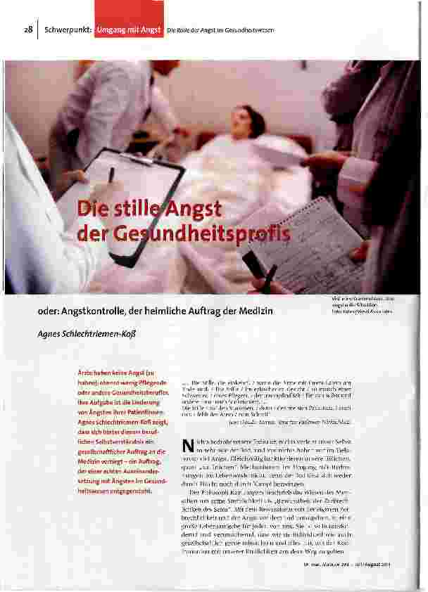 [doc_126641] Die stille Angst der Gesundheitsprofis