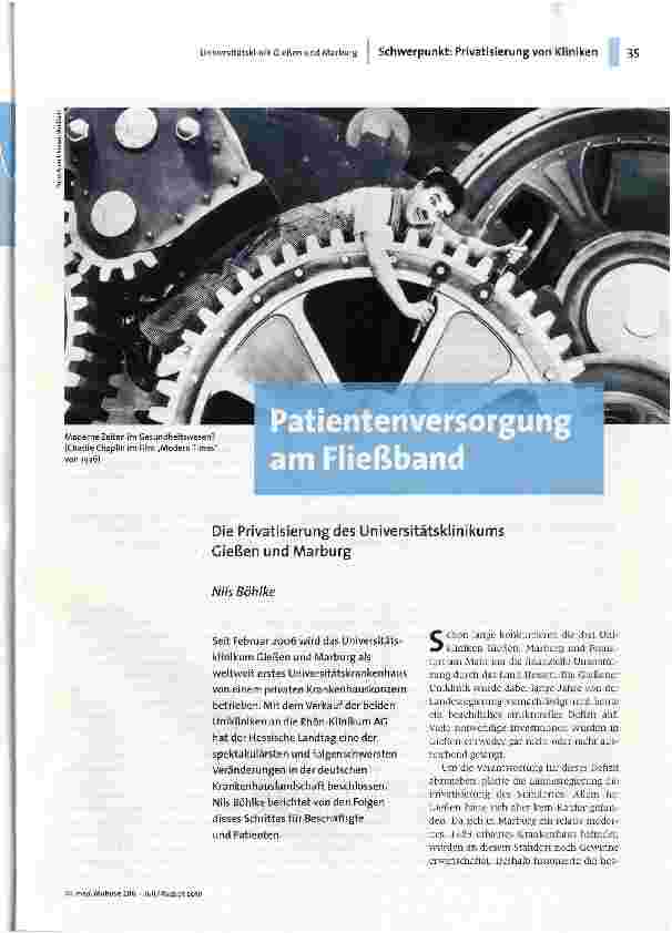 [doc_118725] Patientenversorgung am Fließband