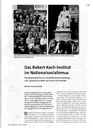 Das Robert Koch-Institut im NationalsozialismusDas Bundesinstitut zur Krankheitsüberwachung und -prävention stellt sich seiner Geschichte
