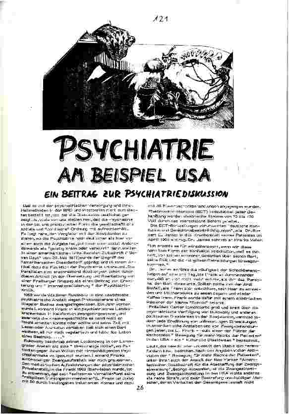 [doc_110126] Psychiatrie am Beispiel USAEin Beitrag zur Psychiatriediskussion