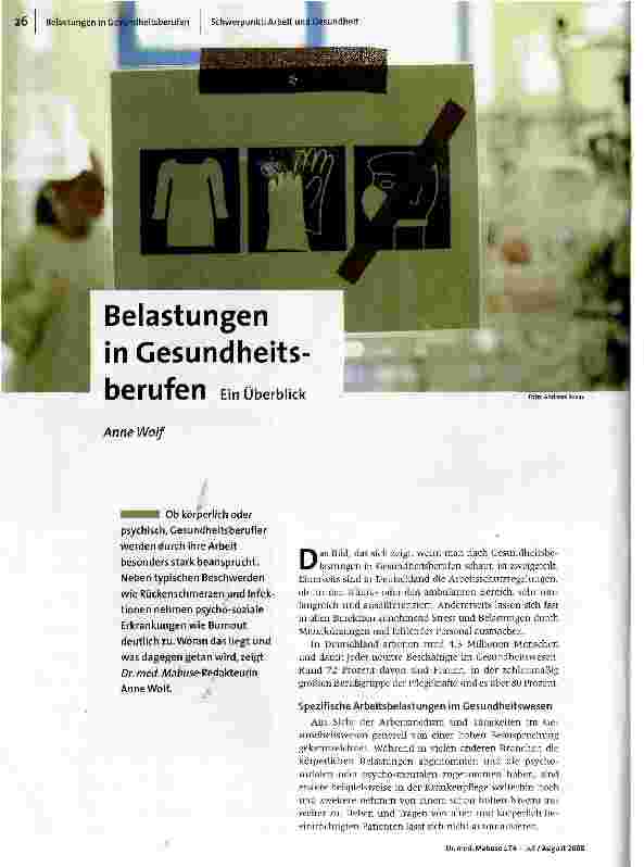 [doc_105126] Belastungen in Gesundheitsberufen Ein Überblick