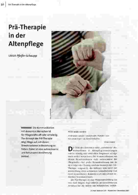 [doc_100637] Prä-Therapie in der Altenpflege