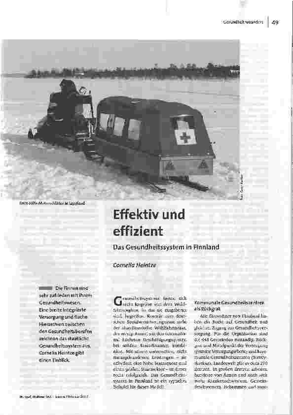 [doc_96144] Effektiv und effizientDas Gesundheitssystem in Finnland
