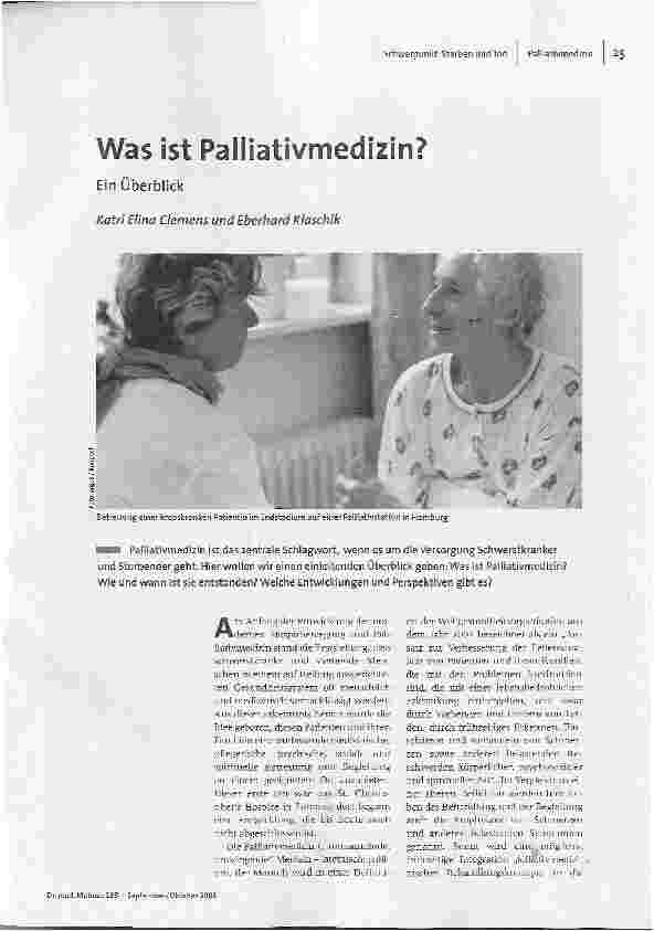 [doc_93960] Was ist Palliativmedizin? - Ein Überblick