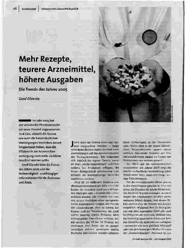 [doc_93046] Mehr Rezepte, teurere Arzneimittel, höhere Ausgaben