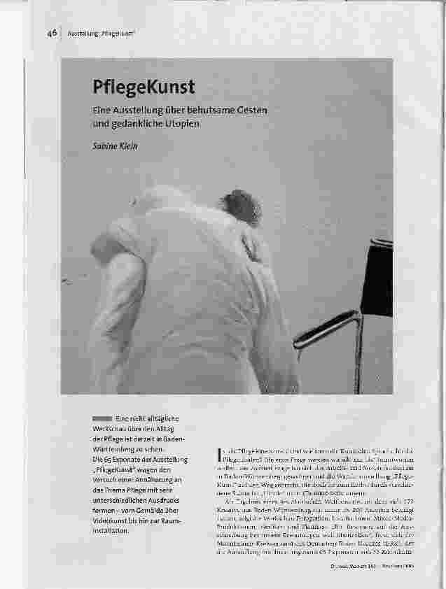 [doc_91593] PflegeKunstEine Ausstellung über behutsame Gesten und gedankliche Utopien