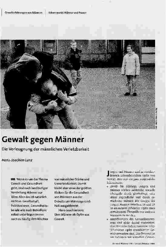 [doc_88586] Gewalt gegen MännerDie Verleugnung der männlichen Verletzbarkeit