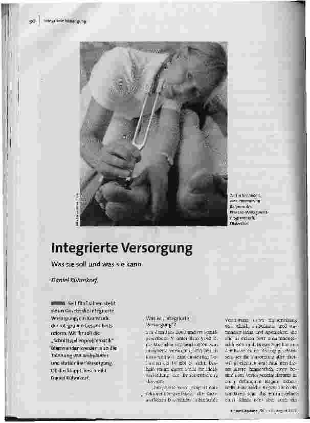 [doc_86036] Integrierte Versorgung. Was sie soll und was sie kann