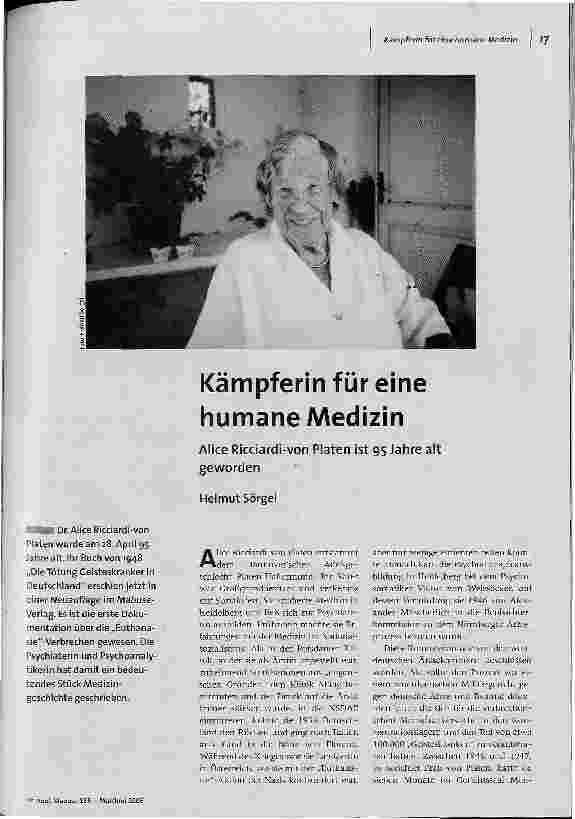 [doc_85618] Kämpferin für eine humane Medizin