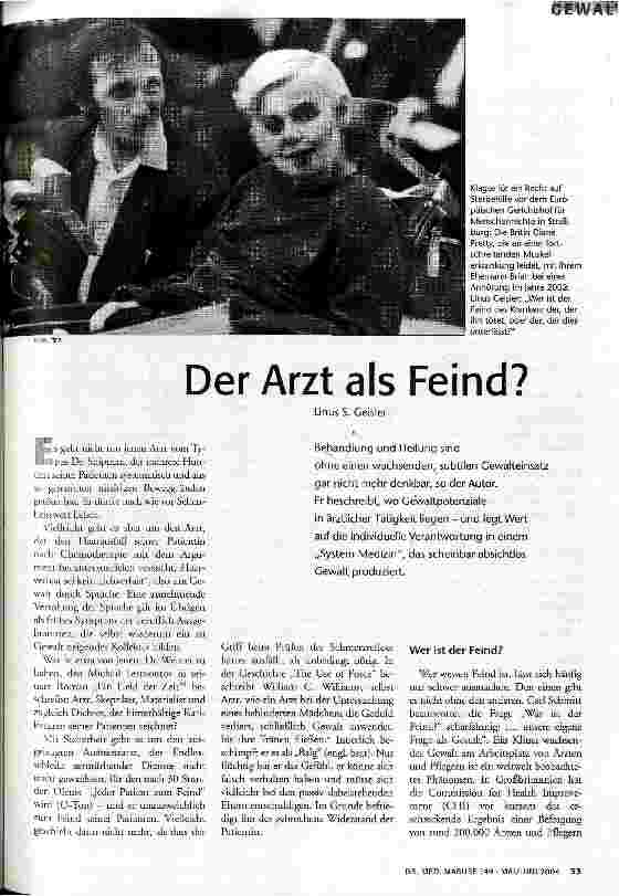 [doc_83549] Der Arzt als Feind?