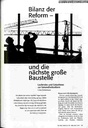 Bilanz der Reform - und die nächste große Baustelle