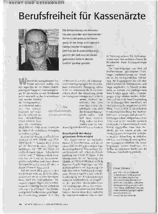 [doc_74793] Berufsfreiheit für Kassenärzte