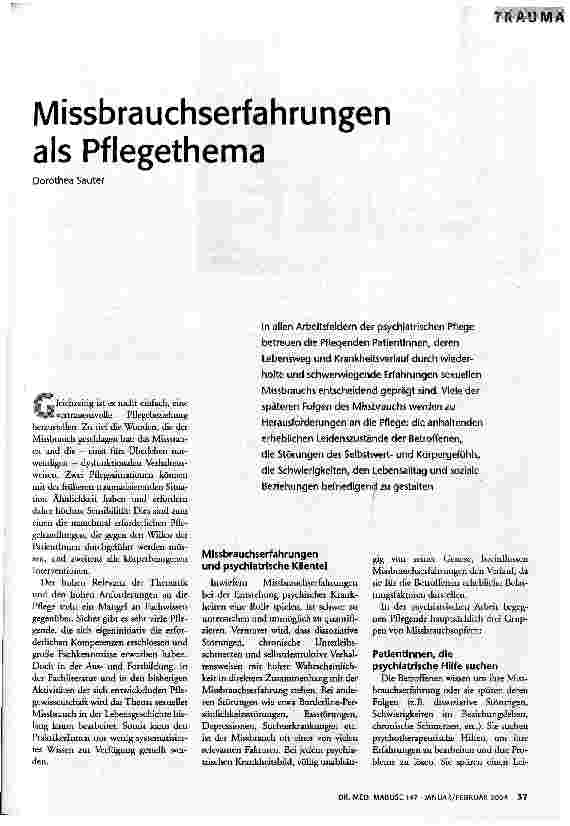 [doc_70515] Missbrauchserfahrungen als Pflegethema